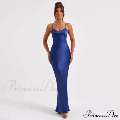Emilia Draped Stylish Satin Gown S.o. Long Dresses
