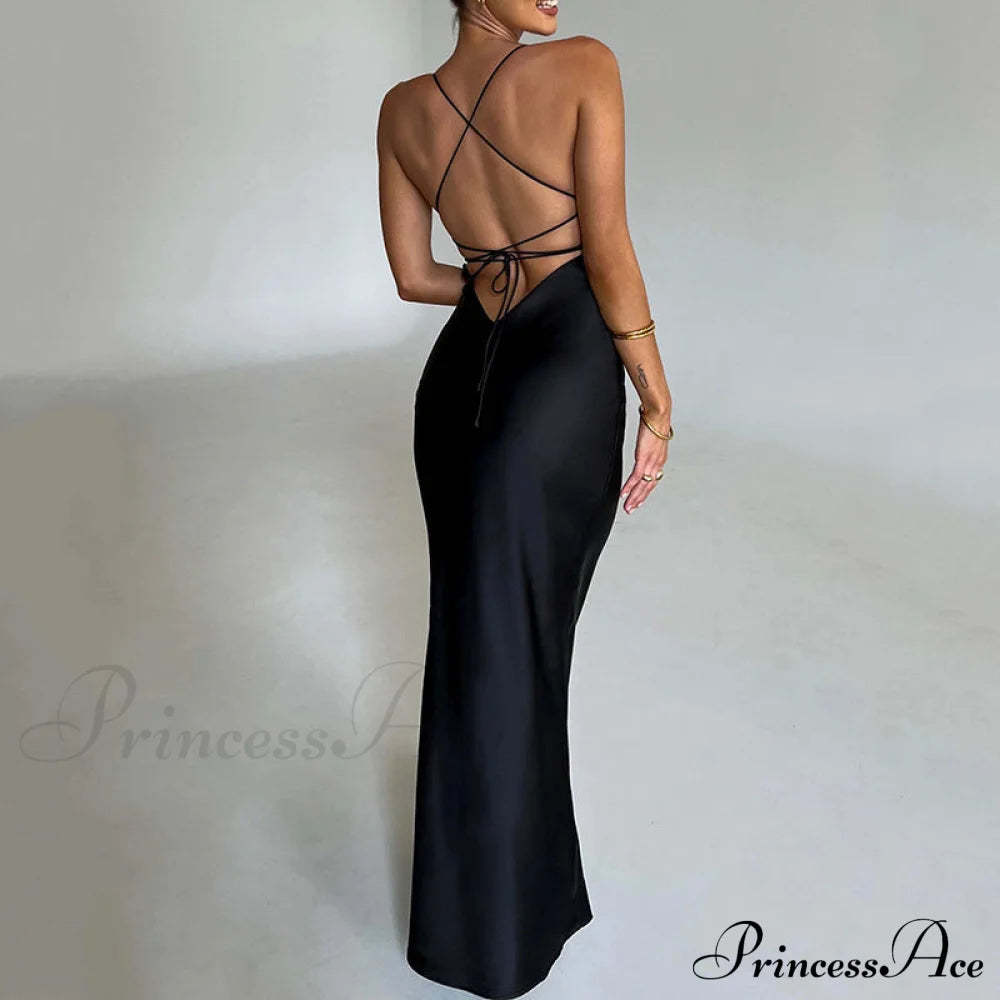 Emilia Draped Stylish Satin Gown S.o. Long Dresses