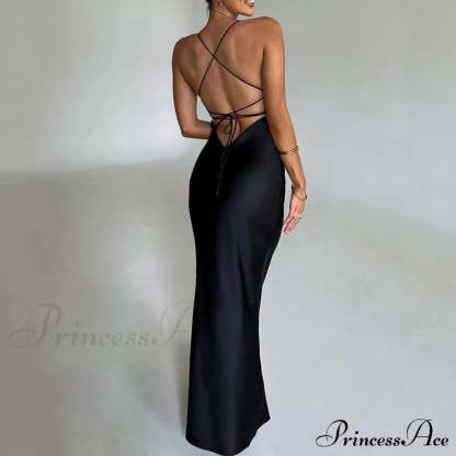 Emilia Draped Stylish Satin Gown S.o. Long Dresses
