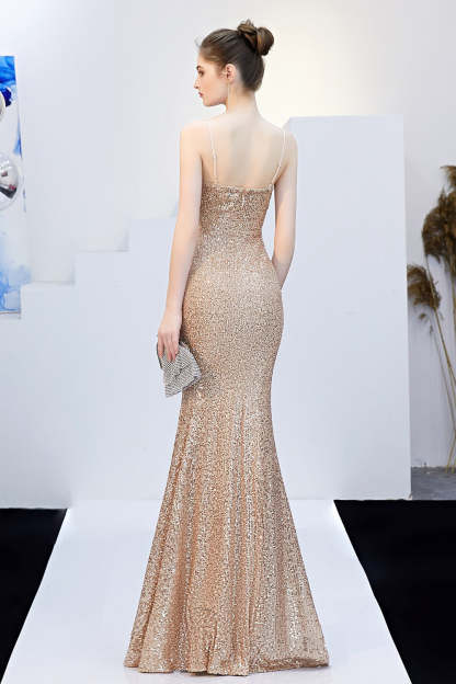 Sexy Slim Fishtail Party Dress with Belt