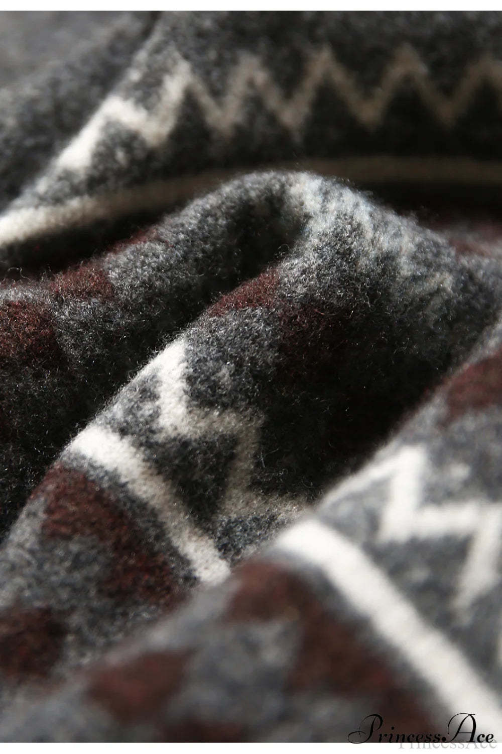 Fair Isle Loose Crewneck Plus Size Knit Sweater