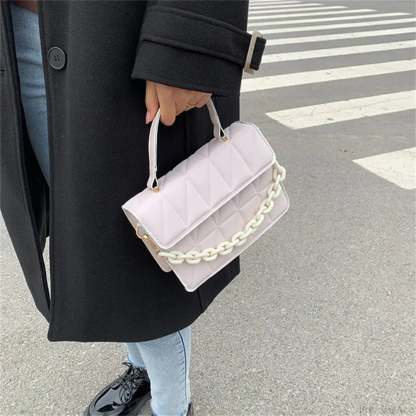 Fashion PU Leather Square Crossbody Handbag handbag-250126