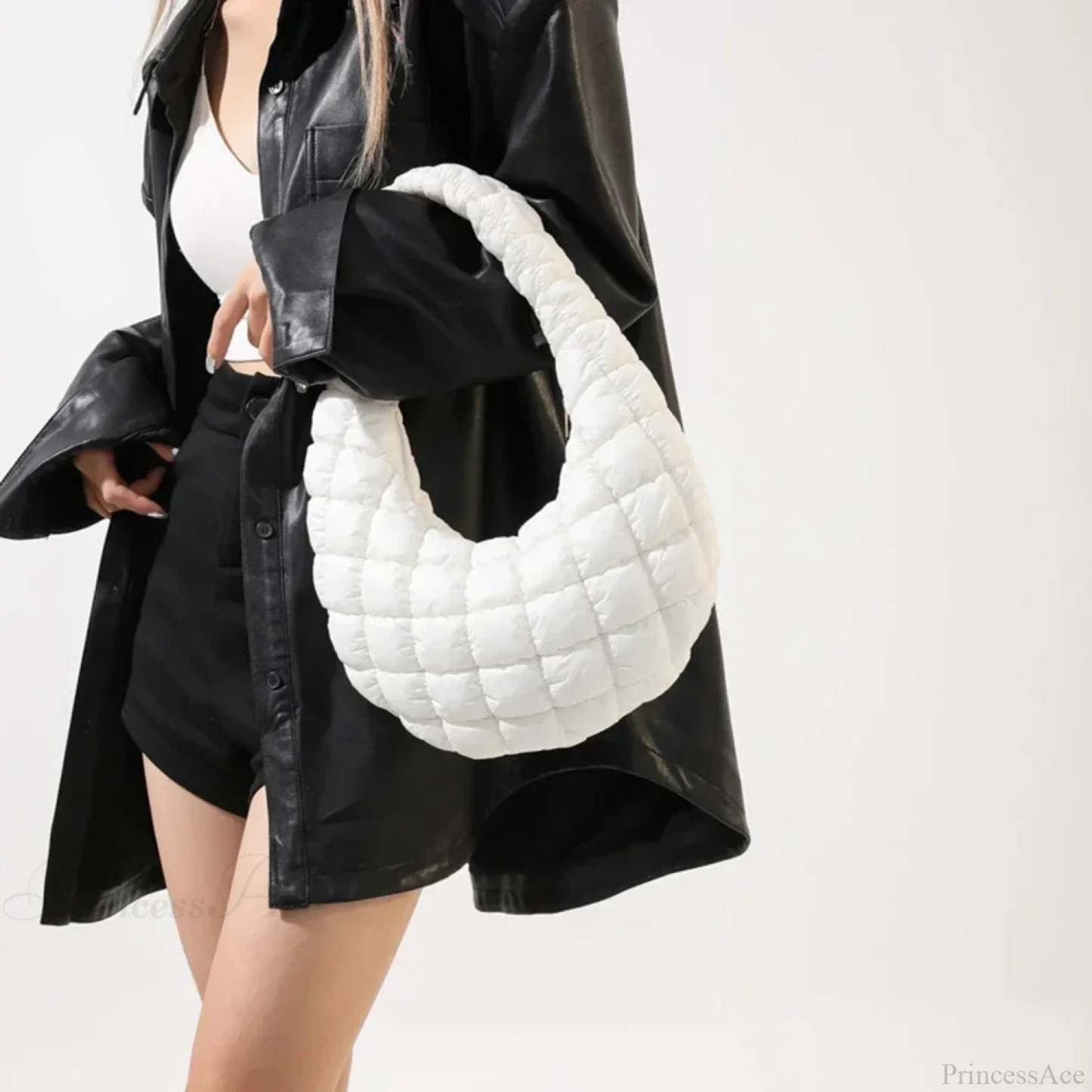 Fashion Quilted Puffer Cloud Pleated Shoulder Handbag handbag-250126