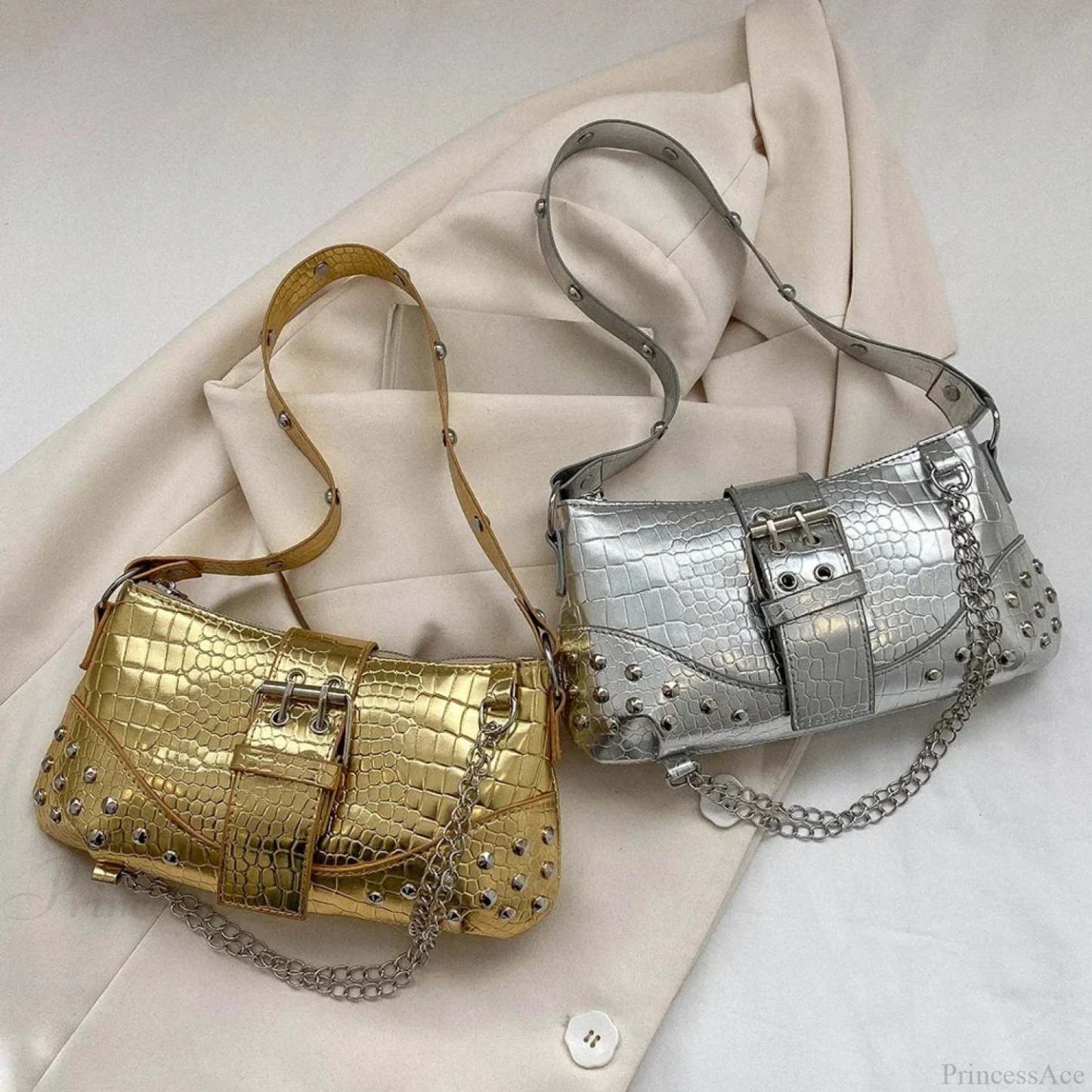 Fashion Y2K Pleated Underarm Shoulder Bag shoulder-250126