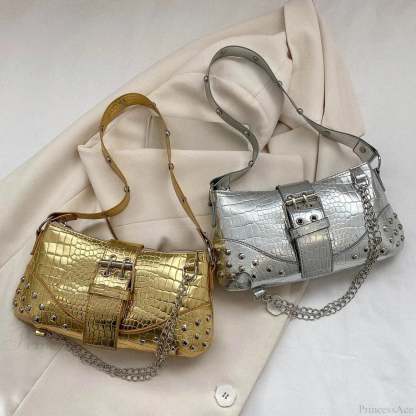 Fashion Y2K Pleated Underarm Shoulder Bag shoulder-250126