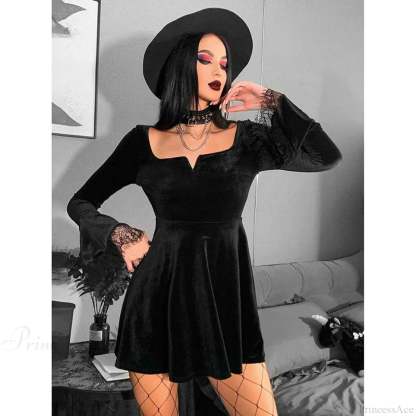 Flared Sleeve Diablo Mini Dress