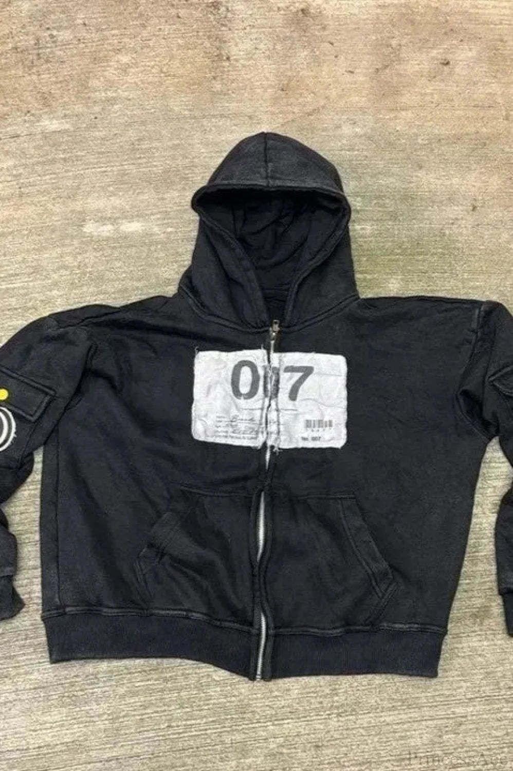 Flash Diamond Oversized Hoodie Black 4 / M