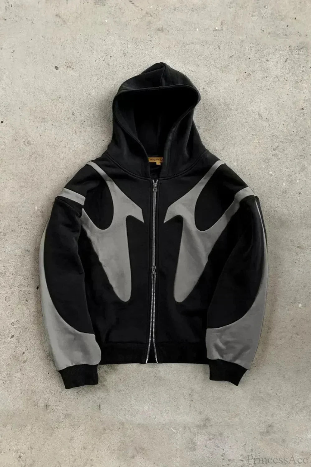 Flash Diamond Oversized Hoodie Black 5 / M