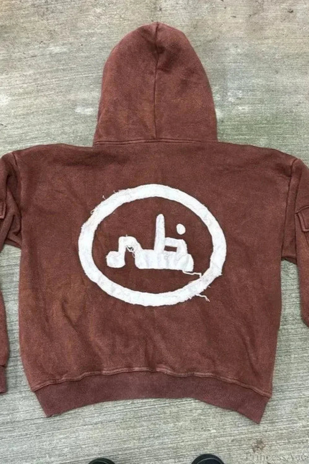 Flash Diamond Oversized Hoodie Brown1 / M