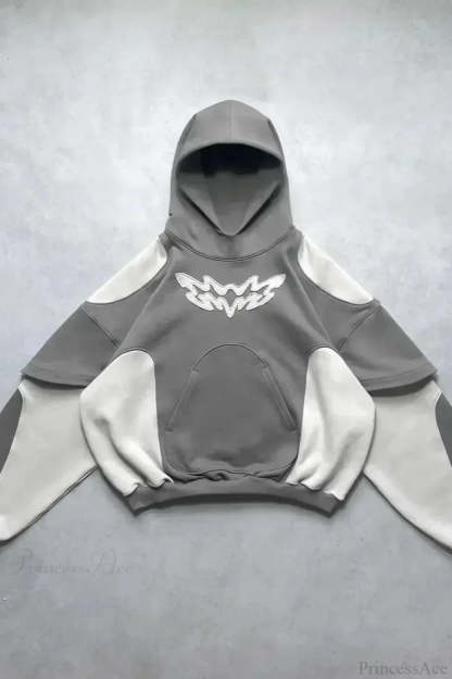 Flash Diamond Oversized Hoodie Grey 1 / M