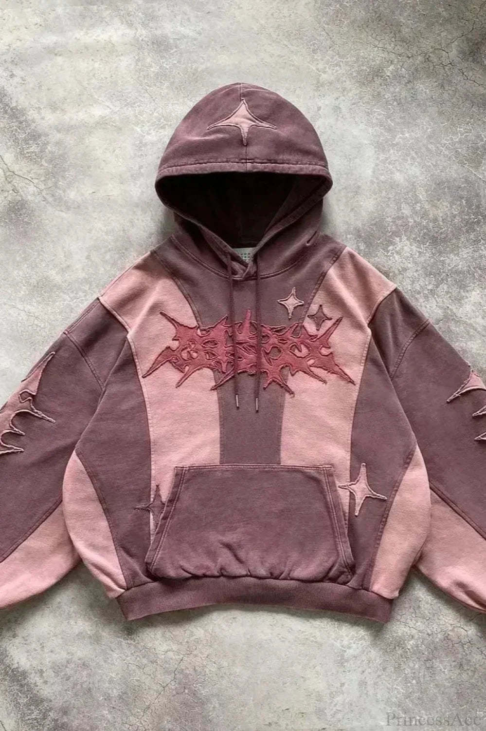 Flash Diamond Oversized Hoodie Pink 1 / M