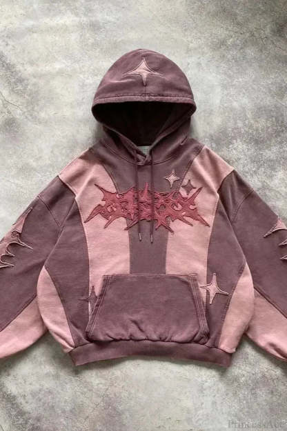 Flash Diamond Oversized Hoodie Pink 1 / M