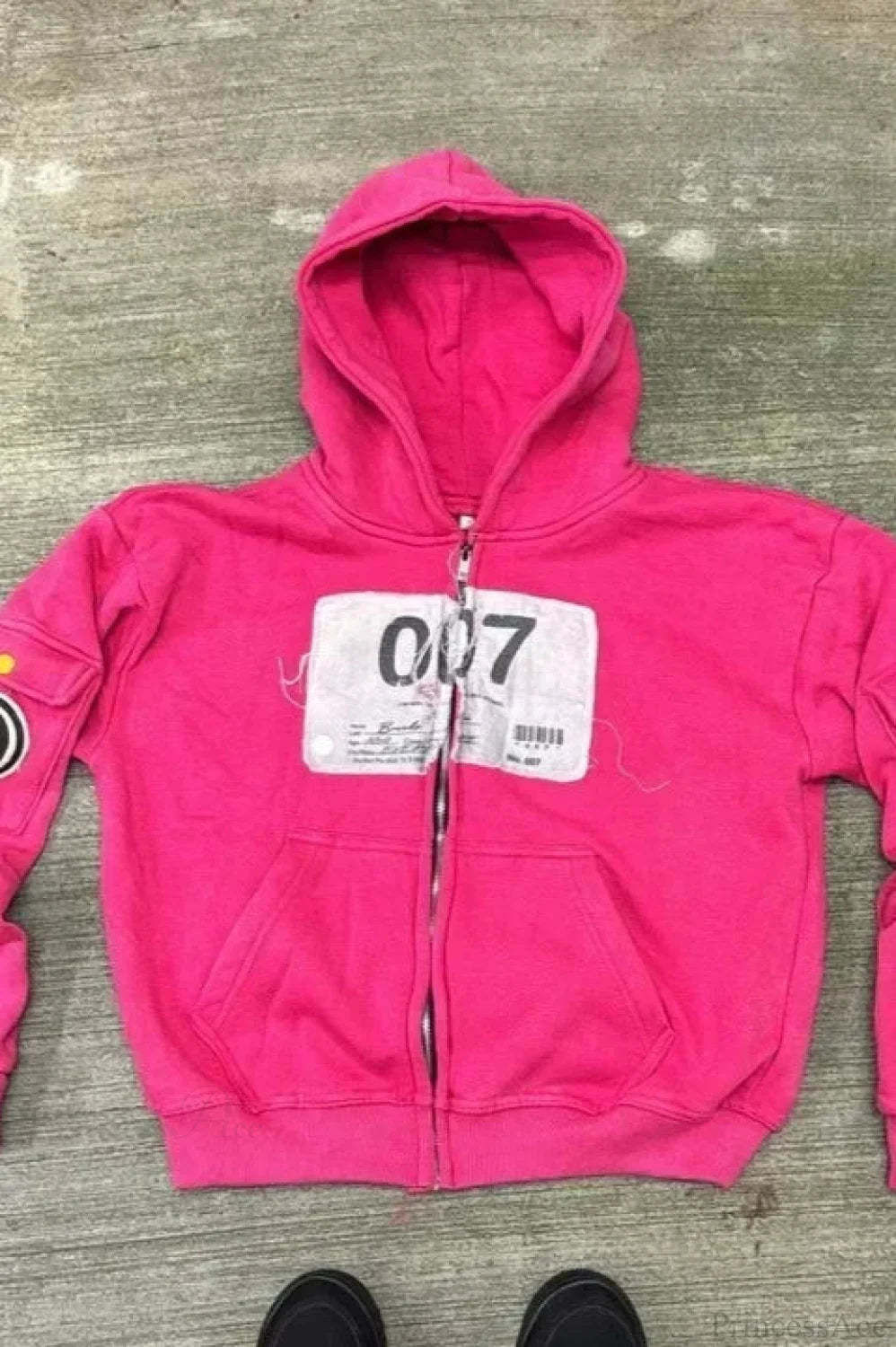 Flash Diamond Oversized Hoodie Pink 3 / M