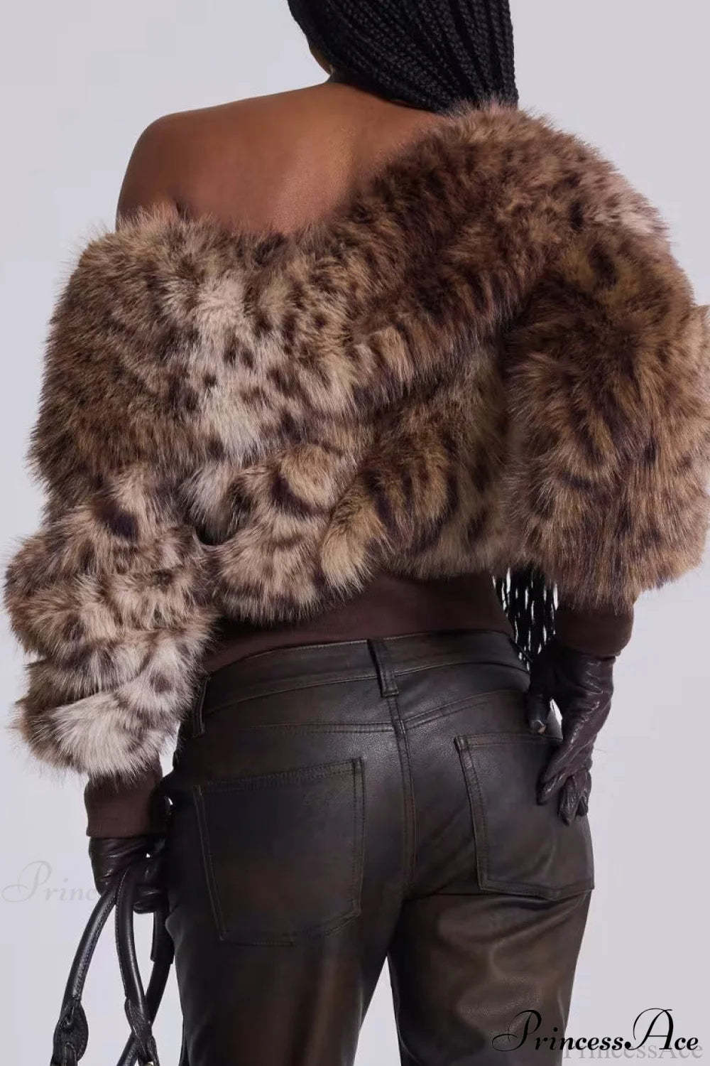 Fleece Sweatshirt Unique Design Crop Top