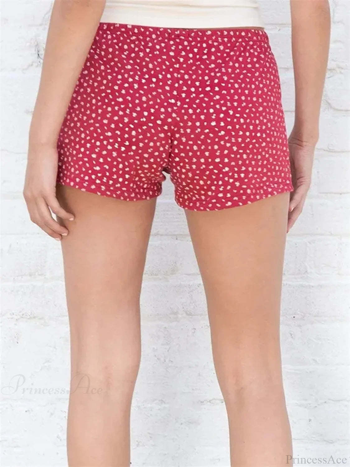 Floral Striped Button Party Short short-250223