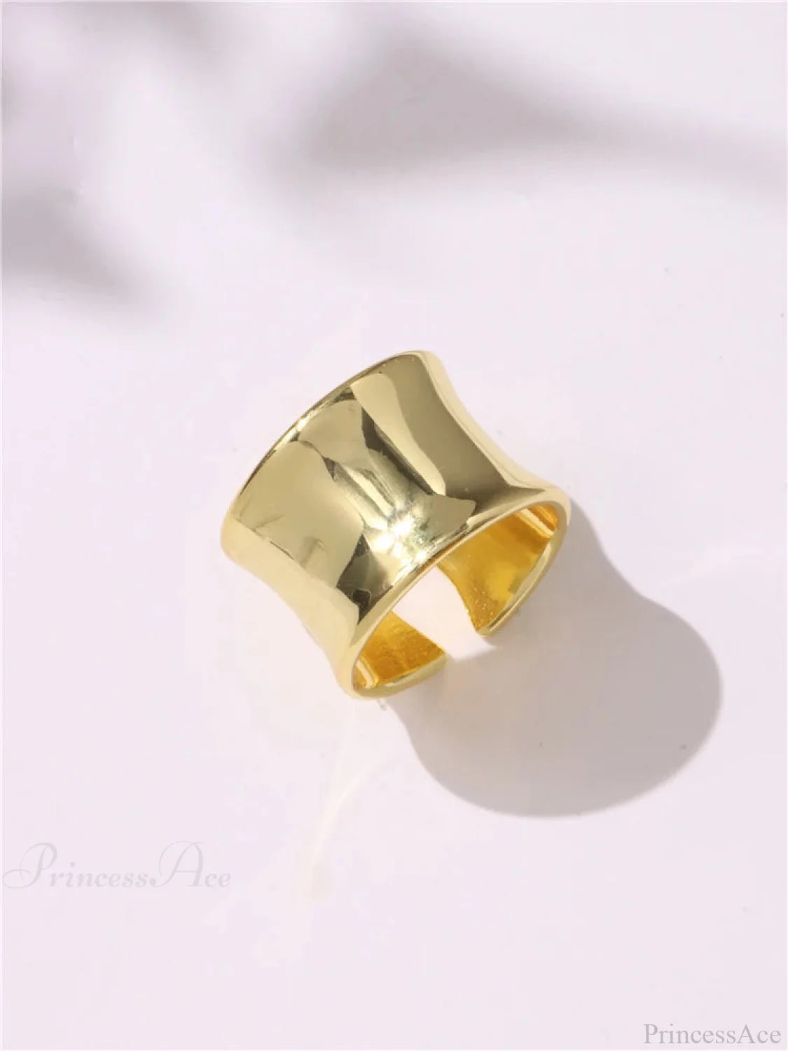 Geometric Gothic Titanium Strong Ring gold3