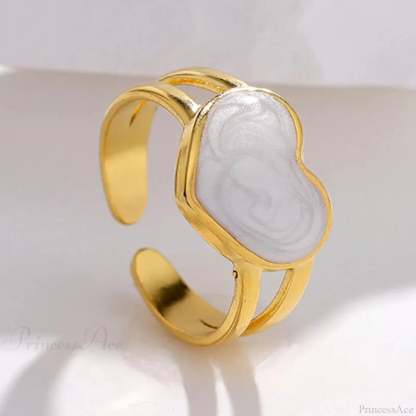 Geometric Gothic Titanium Strong Ring gold7