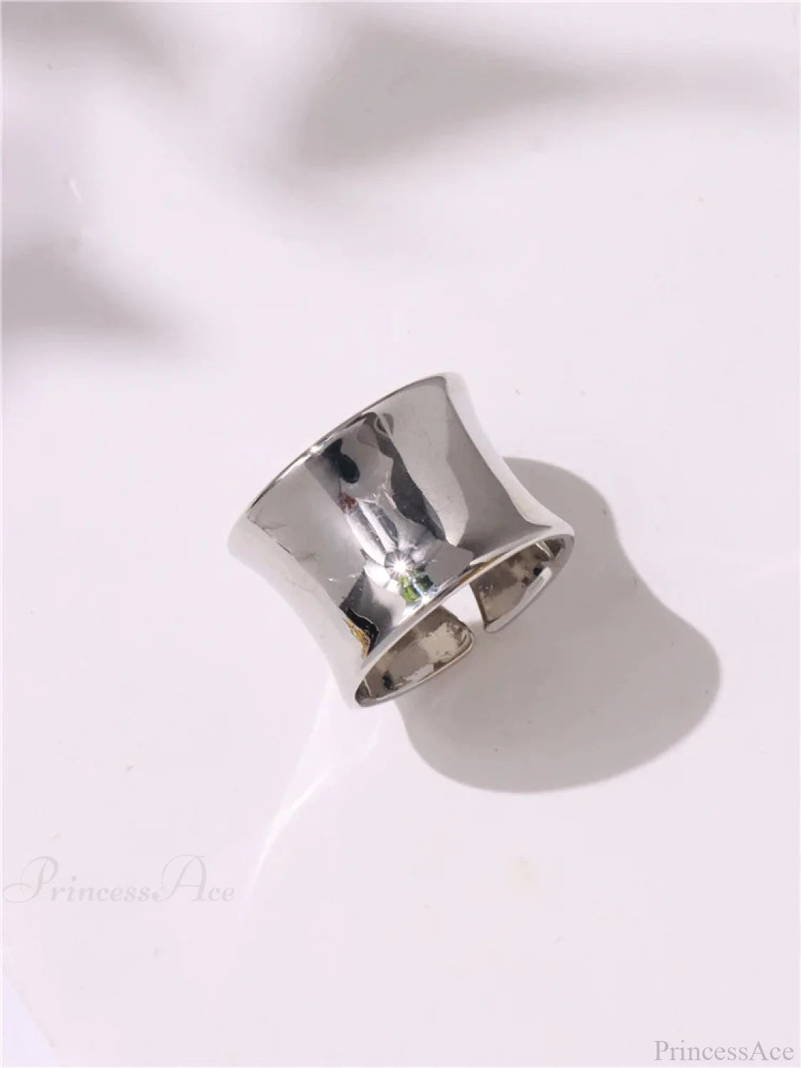 Geometric Gothic Titanium Strong Ring sliver1