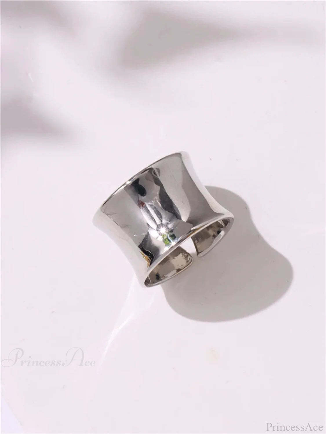 Geometric Gothic Titanium Strong Ring sliver1