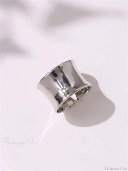 Geometric Gothic Titanium Strong Ring sliver1