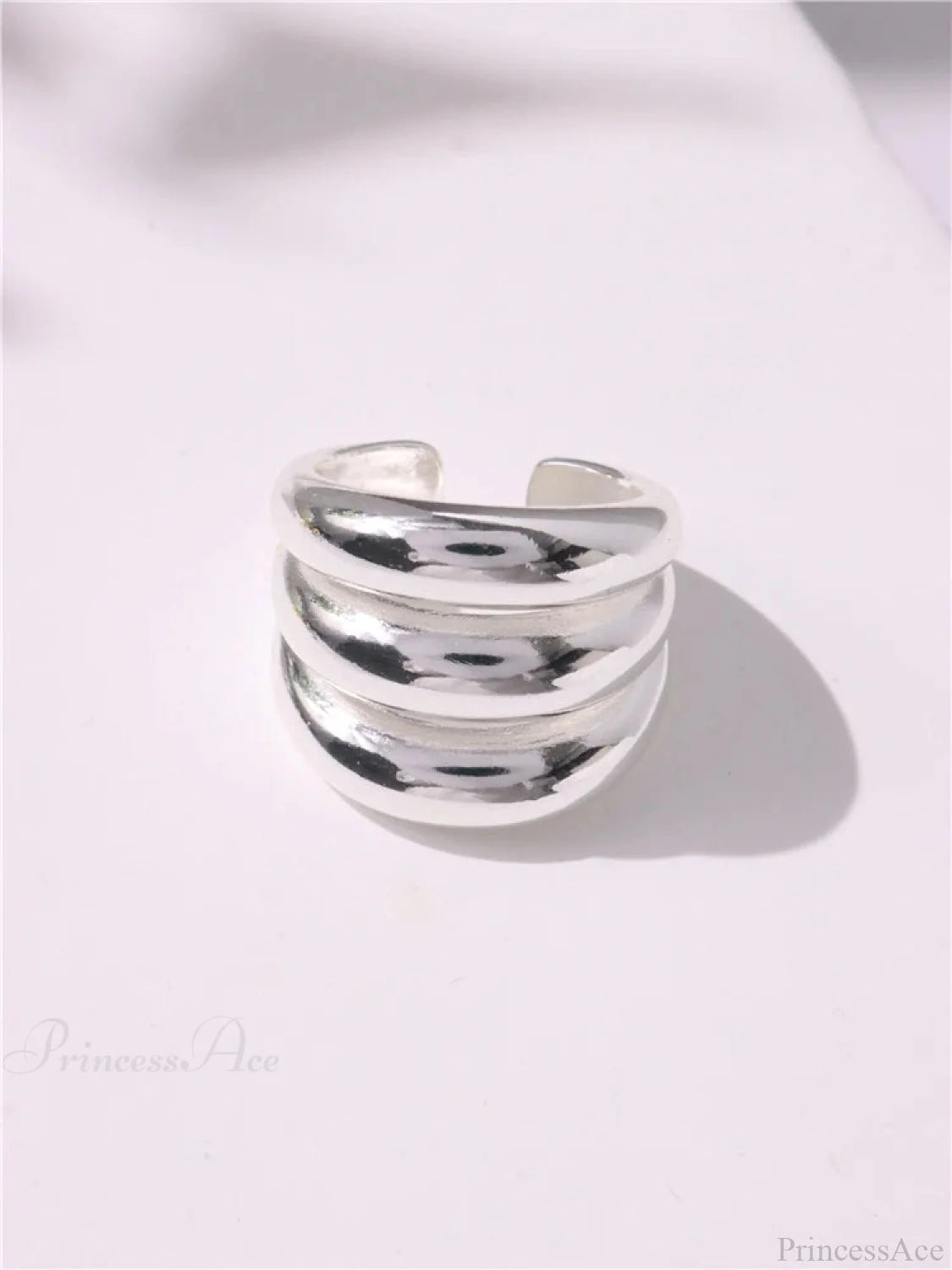 Geometric Gothic Titanium Strong Ring sliver2