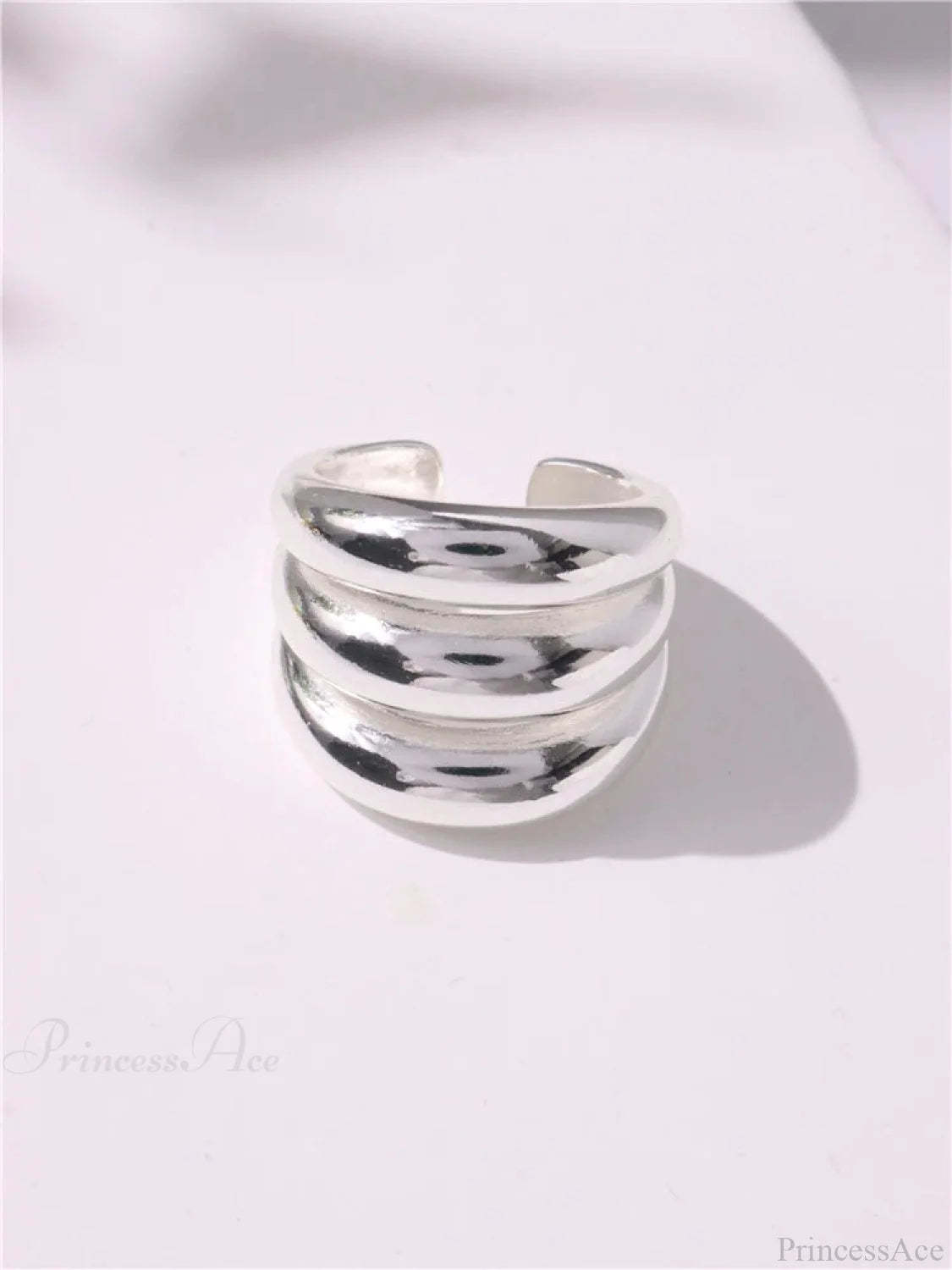 Geometric Gothic Titanium Strong Ring sliver2