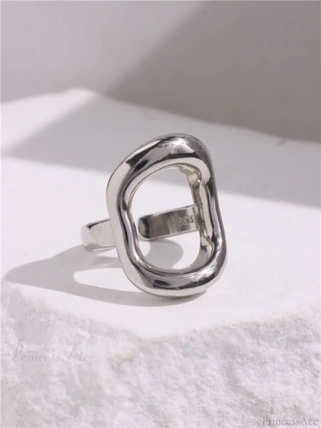 Geometric Gothic Titanium Strong Ring sliver3