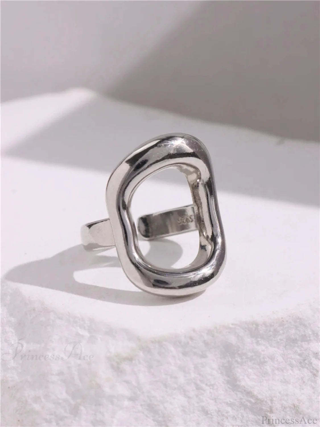 Geometric Gothic Titanium Strong Ring sliver3