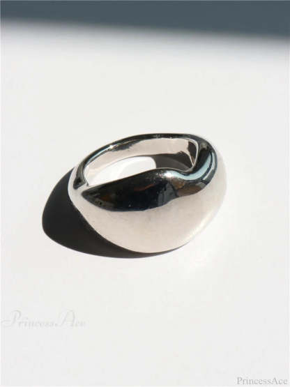 Geometric Gothic Titanium Strong Ring sliver5