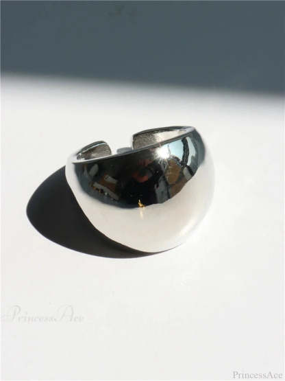 Geometric Gothic Titanium Strong Ring sliver6