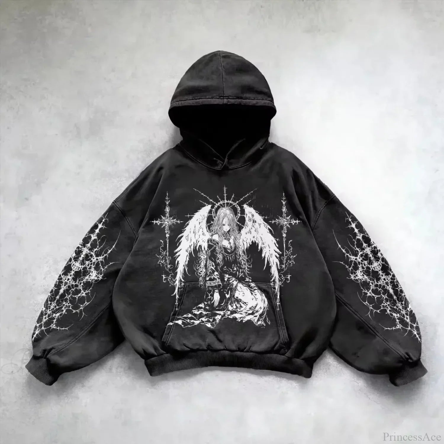 Goddess Pattern Print Hoodie