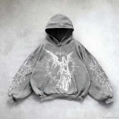 Goddess Pattern Print Hoodie gret 5 / M