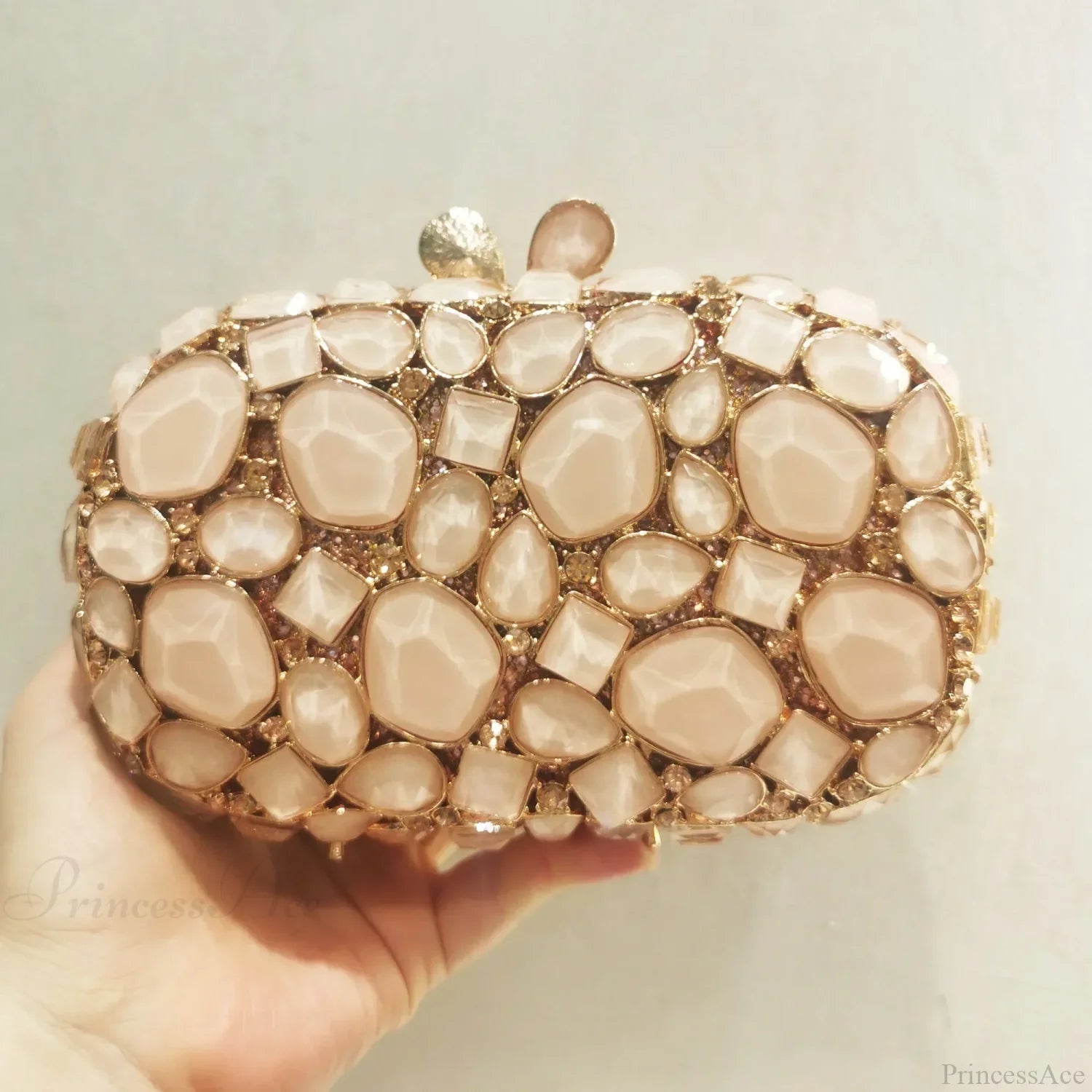 Gold/Silver Crystal Evening Clutch Wristlet wristlet-250126
