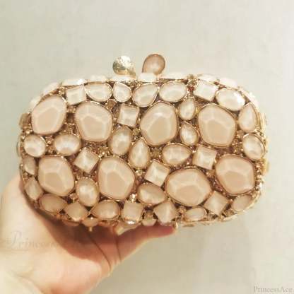 Gold/Silver Crystal Evening Clutch Wristlet wristlet-250126