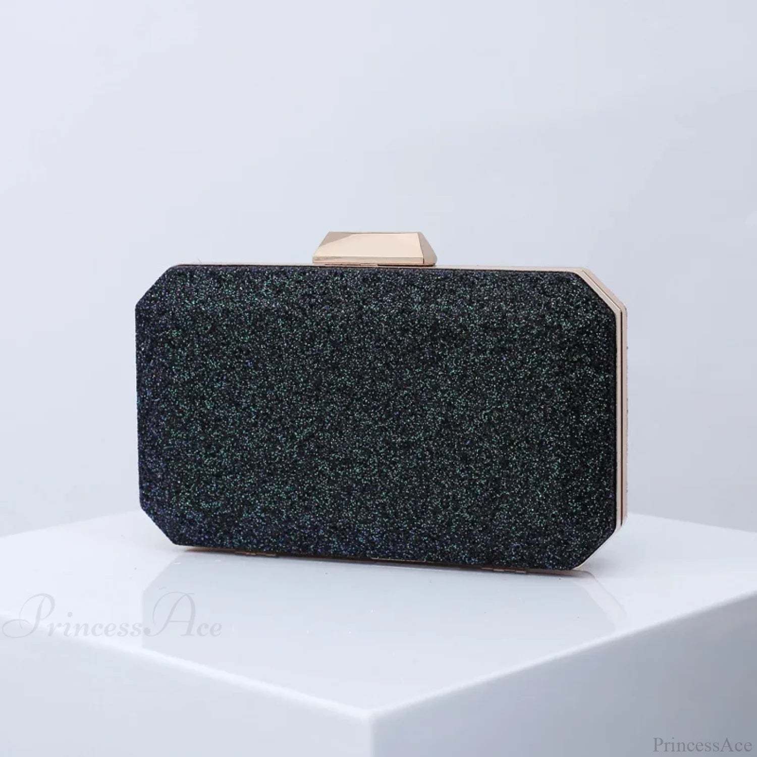 Golden Yellow Luxury PU Clutch Wristlet Black wristlet-250126