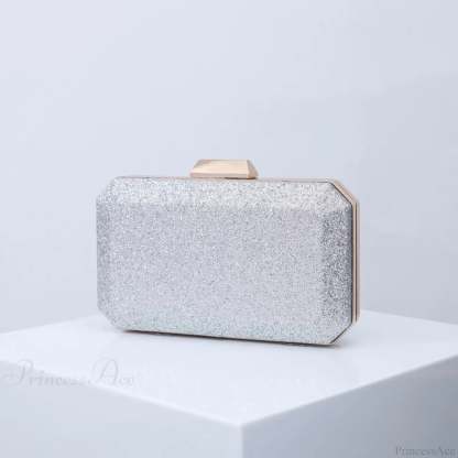 Golden Yellow Luxury PU Clutch Wristlet Silver wristlet-250126