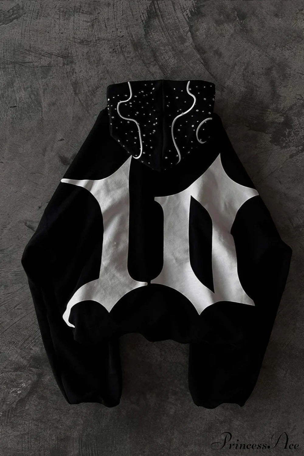 Goth Dark Letter Print Unisex Harajuku Oversized Hoodie