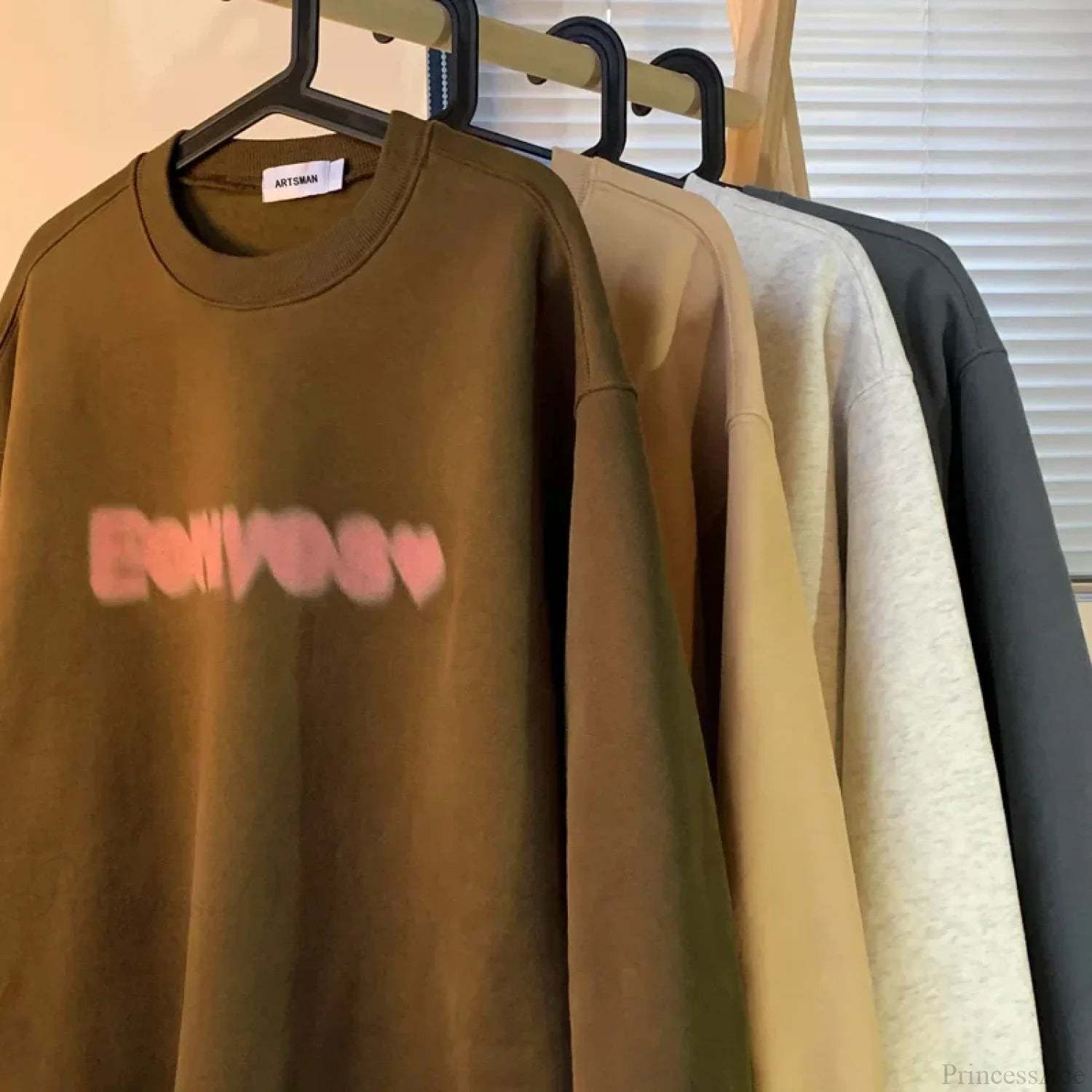 Goth Letter Print Cotton Sweatshirt