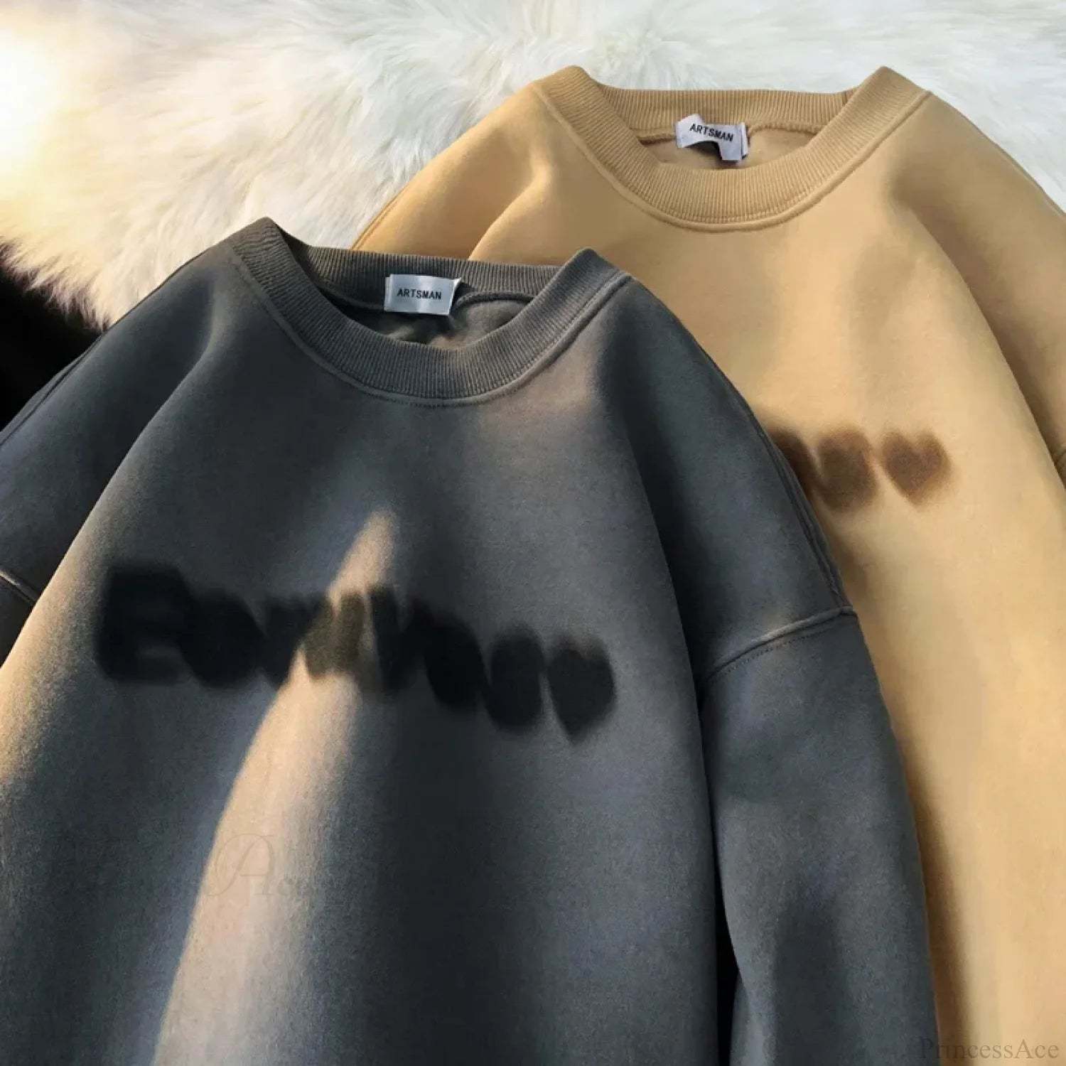 Goth Letter Print Cotton Sweatshirt