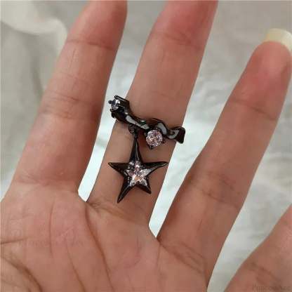 Gothic Cross Heart Luxury Ring sliver3