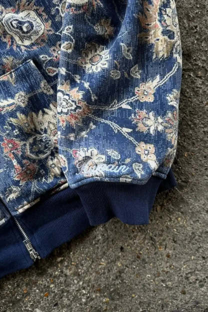 Gothic Full Pattern Printed Zipper Hoodie