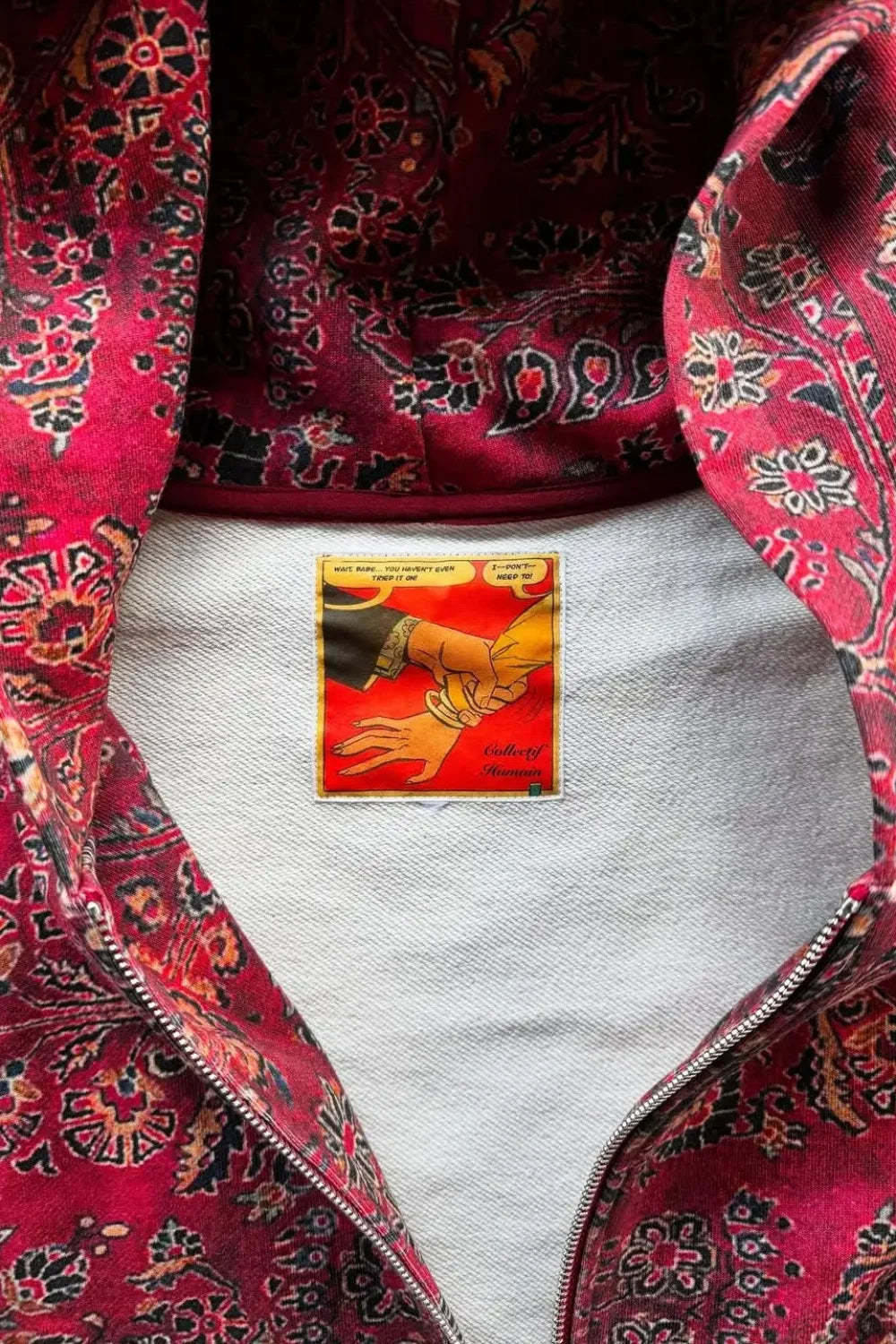 Gothic Full Pattern Printed Zipper Hoodie