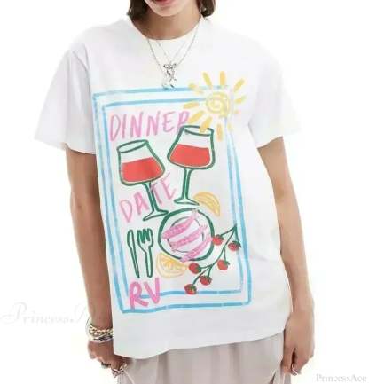 Gothic Harajuku Fluorescent Green Cherry T-shirt white8 / S t-shirt-250223