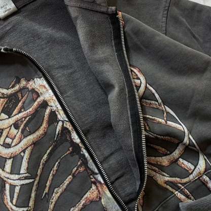 Gothic Long Sleeve Zipper Hoodie