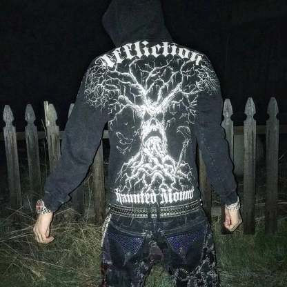 Gothic Skull Zipper Hoodie