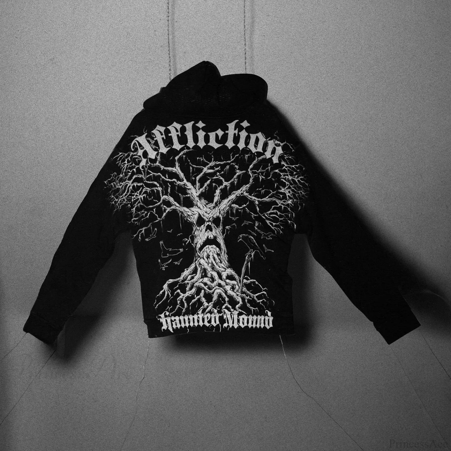 Gothic Skull Zipper Hoodie black 7 / S