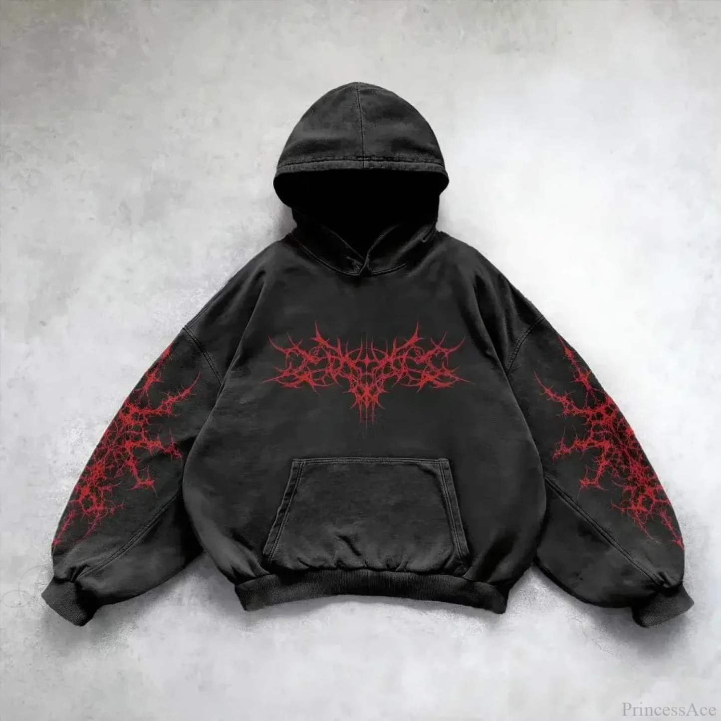 Gothic Skull Zipper Hoodie black 9 / S