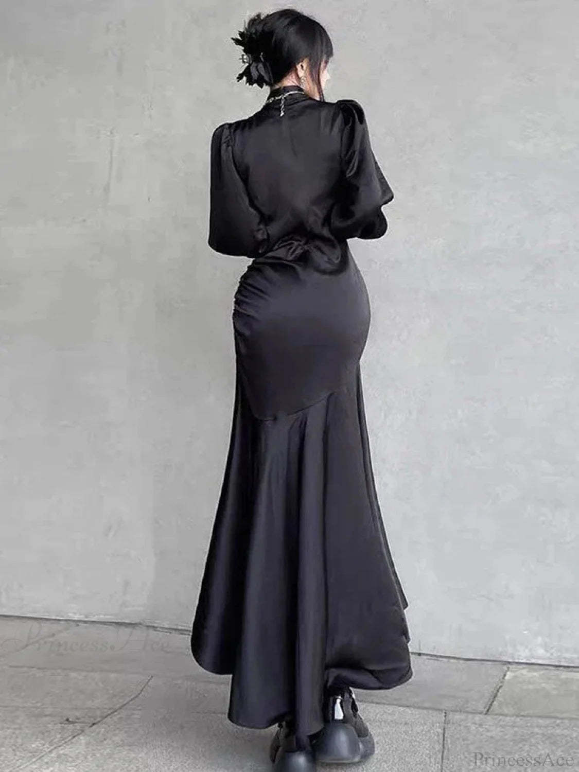 Graceful Bandage Extended Sleeve Midi Dress