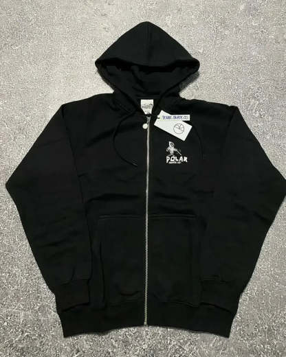 Grunge Zip Up Sweatshirt black 6 / M