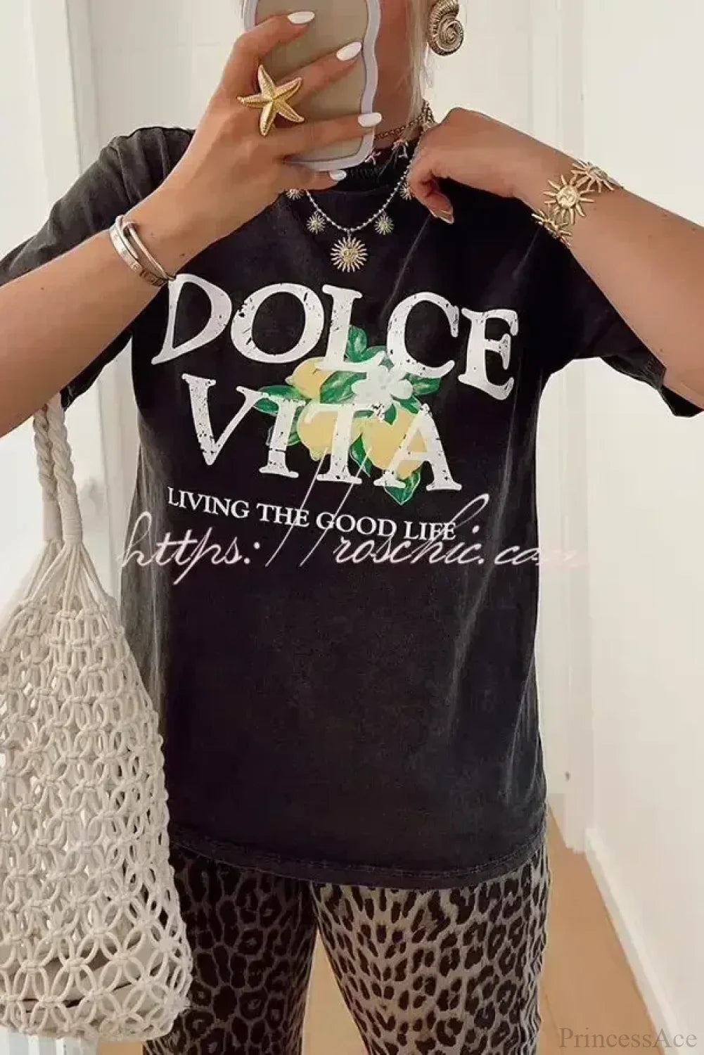 Harajuku Gothic Limoncello Graphic T-shirt black / S t-shirt-250223